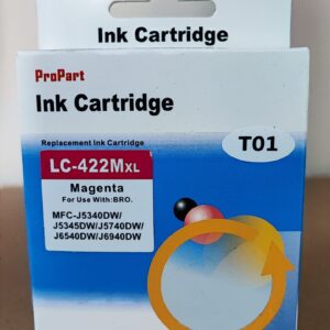 CARTUCCIA LC422XLM MAGENTA COMPATIBILE PER BROTHER MFC-J5340,J5345,J5740,J6540,J6940 LC-422XL CAPACITA' 1.500 PAGINE
