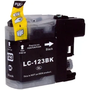 CARTUCCIA LC123 NERA COMPATIBILE PER BROTHER 20MLfor DCP-J4110W,J752DW,MFC-J4410,J4510 LC-123 CAPACITA 20ML
