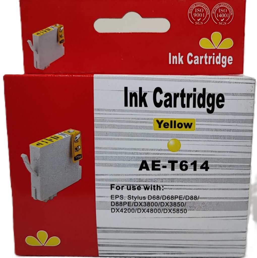 CARTUCCIA T0614 GIALLA COMPATIBILE PER EPSON Stylus D68D88DX 3800385042004800 CAPACITA 18ML