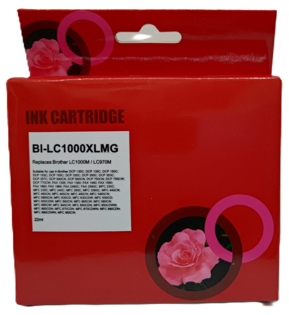 CARTUCCIA LC970XL LC1000XL MAGENTA COMPATIBILE PER BROTHER LC51 LC970 LC1000