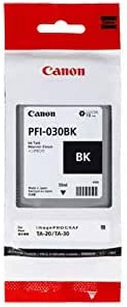CANON PFI-030BK NERO 3489C001 CARTUCCIA ORIGINALE PER CANON IMAGEPROGRAF TA-20,TA-30 PFI030 CAPACITA' 55ml