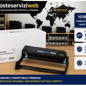 Tamburo Compatibile Xerox 101R00474 per Phaser 3052, 3260 e WorkCentre 3215, 3225 – Drum Unit da 10.000 Pagine