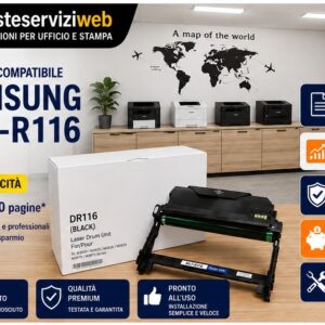 Tamburo Compatibile Samsung MLT-R116 / HP SV134A – Resa fino a 9.000 pagine