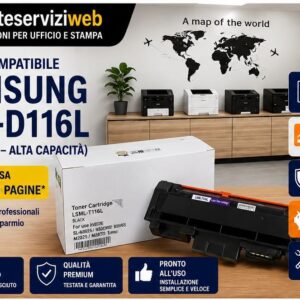 Toner Compatibile Samsung MLT-D116L – Alta Capacità 3.000 Pagine