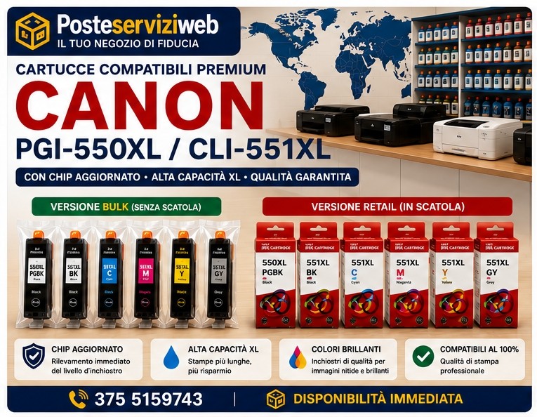 Cartucce Compatibili Canon PGI-550XL / CLI-551XL Premium