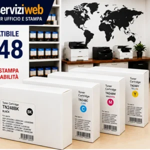 Toner Brother TN248 Compatibile BK C M Y 1000 Pagine per HL DCP MFC